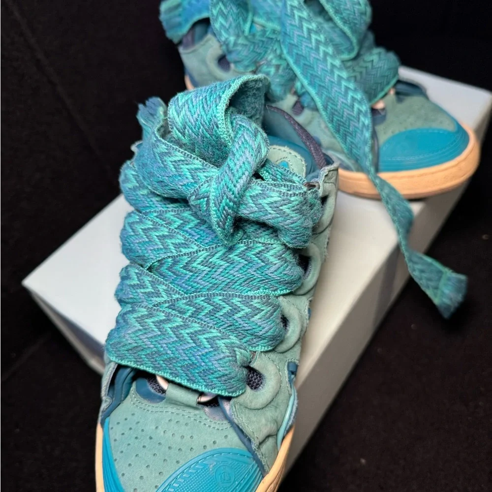 Women’s Lanvin curb sneakers turquoise - Picture 7 of 9